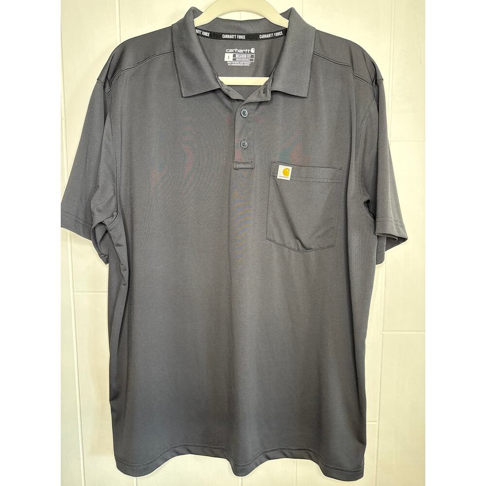Carhartt Force men's performance polo shirt size large dark gray